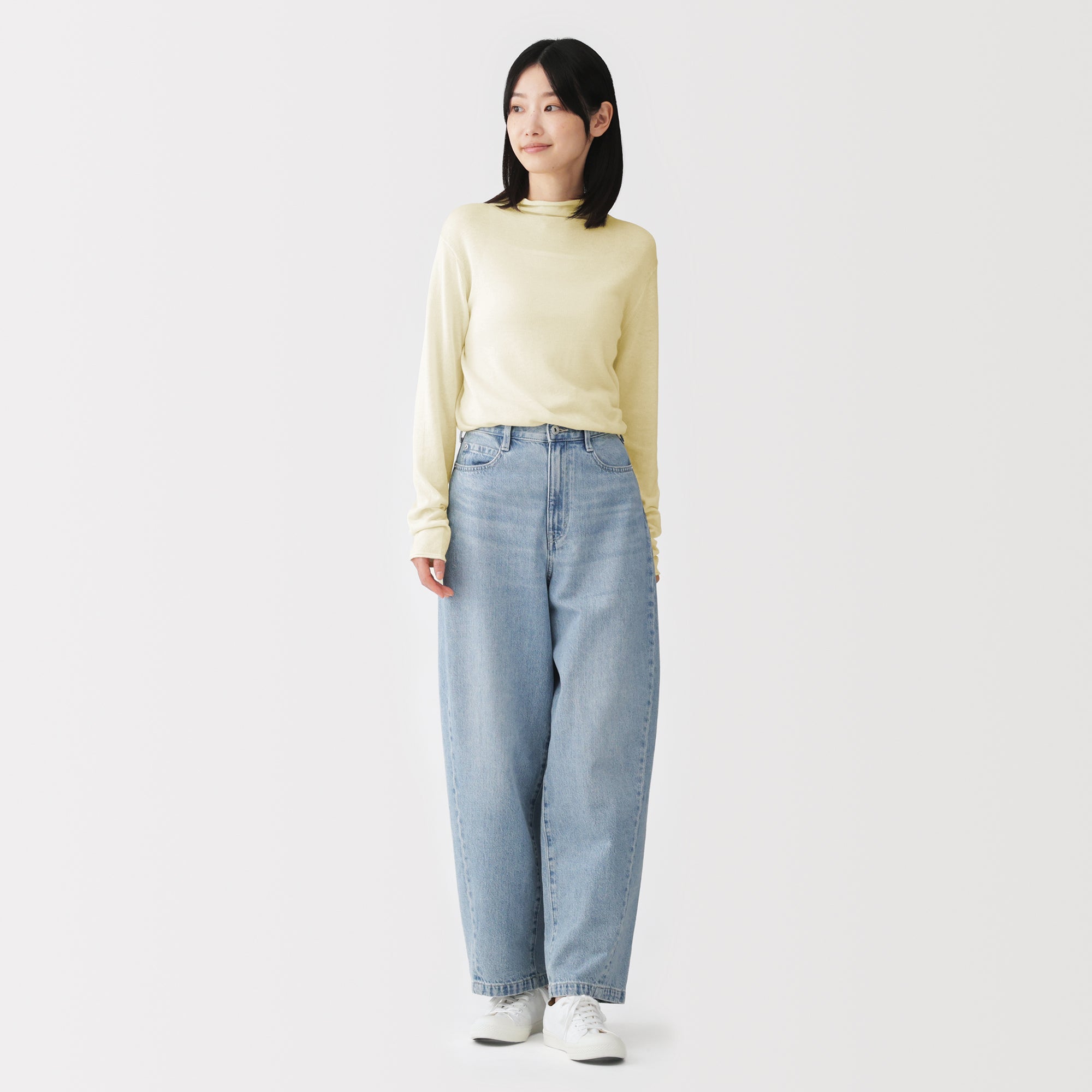Lyocell Blend Mockneck Sweater