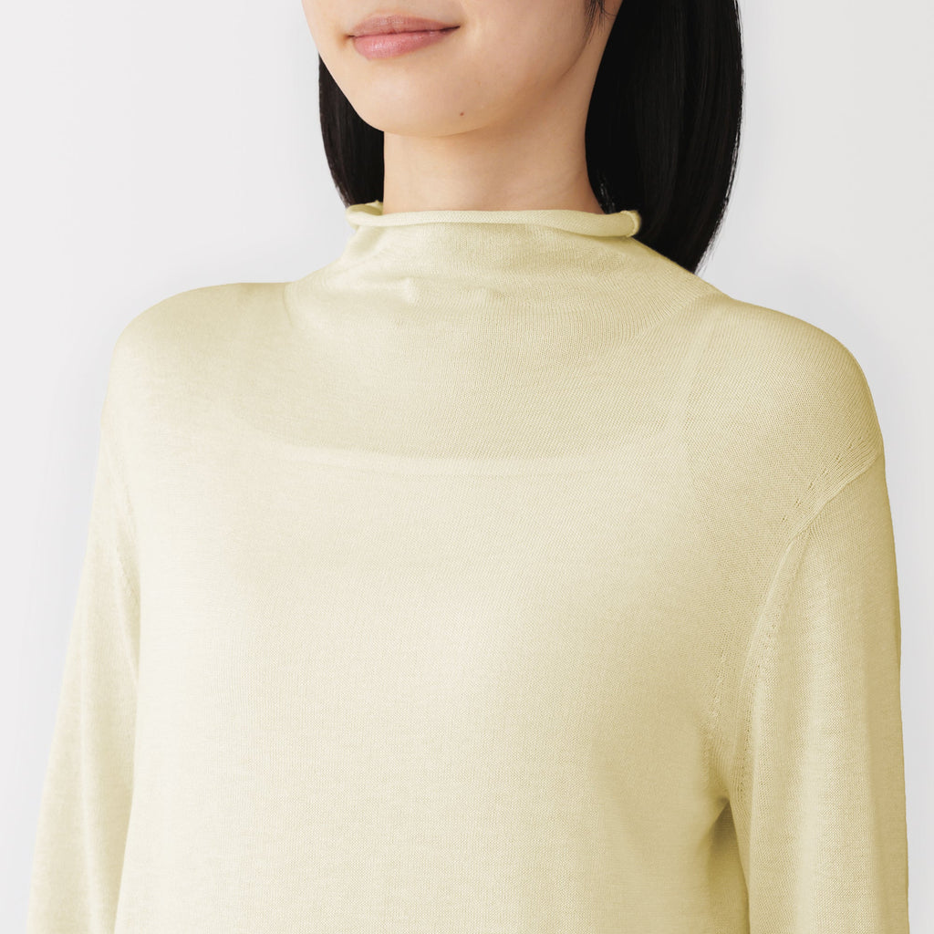 Lyocell Blend Mockneck Sweater