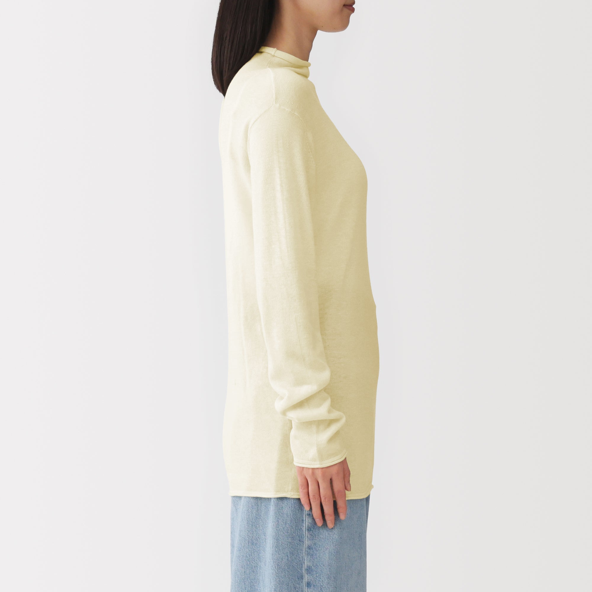 Lyocell Blend Mockneck Sweater