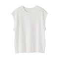 High-Twist Cotton Sleeveless Sweater