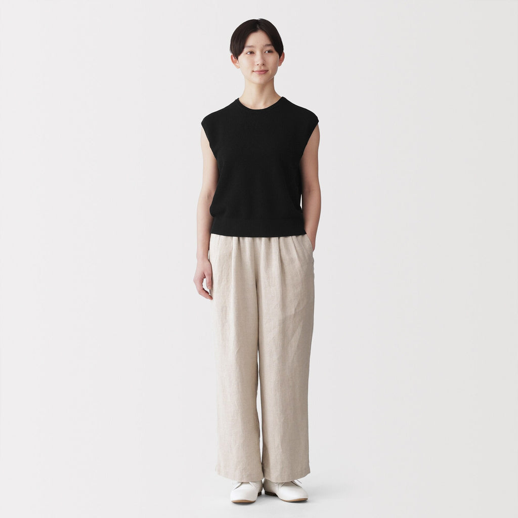 High-Twist Cotton Sleeveless Sweater