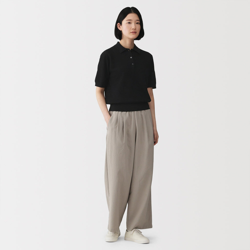 High-Twist Cotton Polo Sweater