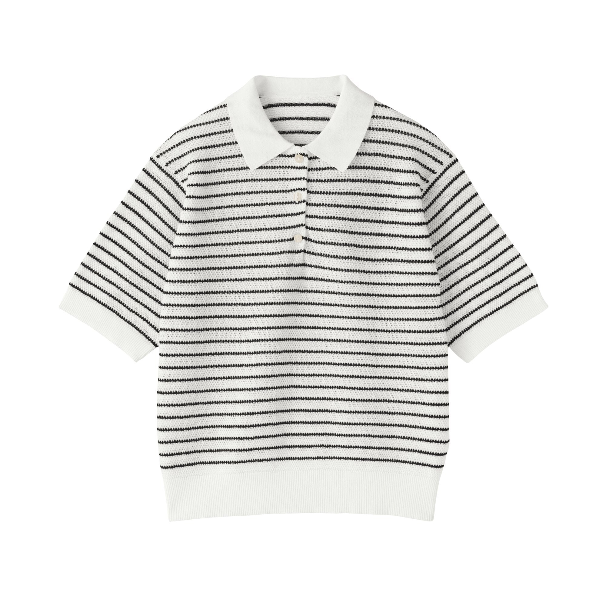 High-Twist Cotton Polo Sweater