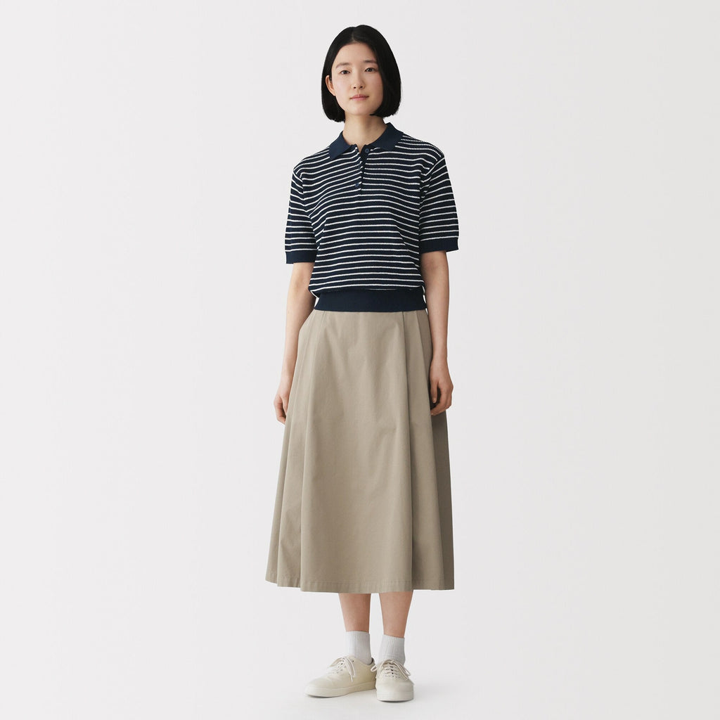 High-Twist Cotton Polo Sweater