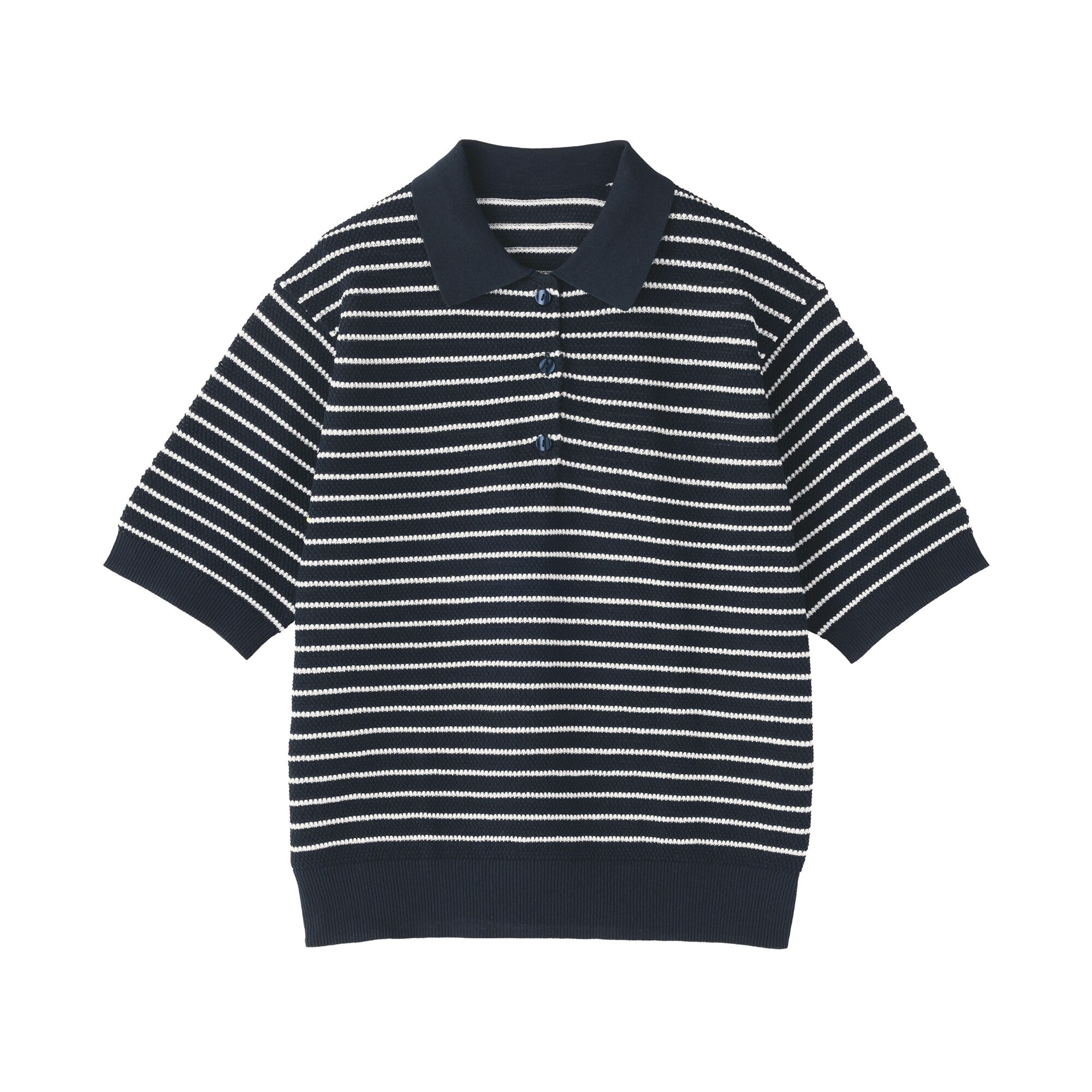 High-Twist Cotton Polo Sweater