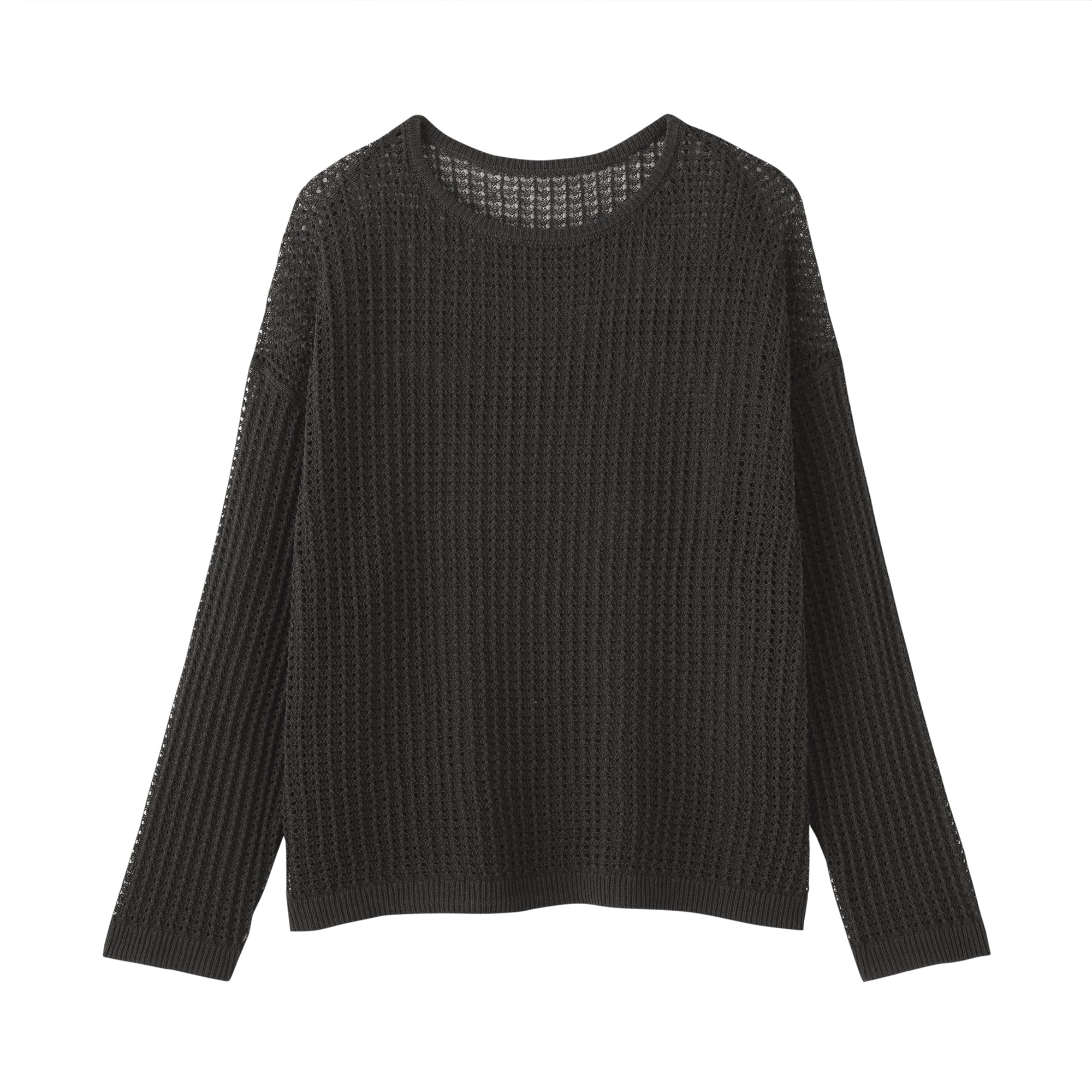 Linen Blend Mesh Wide Sweater