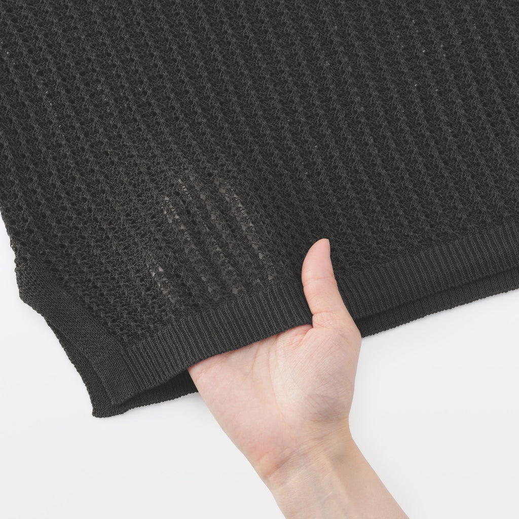 Linen Blend Mesh Wide Sweater
