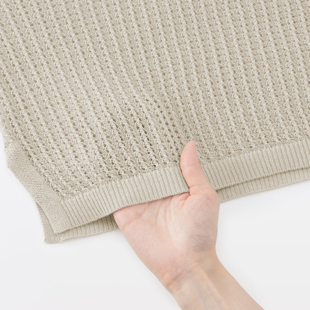Linen Blend Mesh Wide Sweater