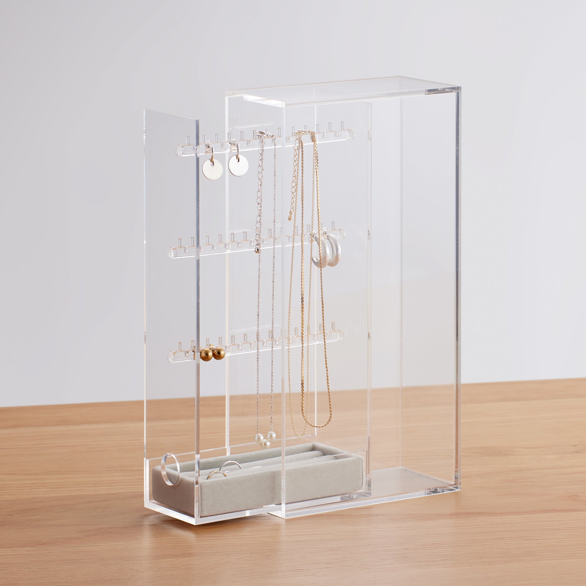 Acrylic Stand Case for Earrings and Necklace