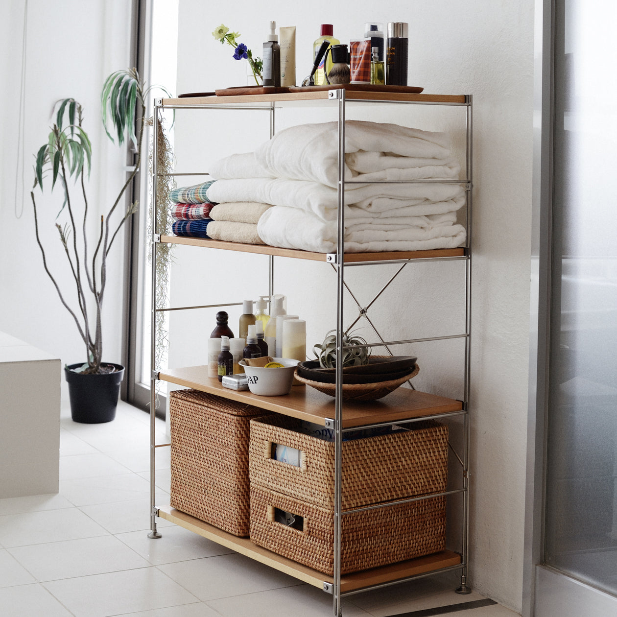 SUS Shelving Unit - Oak - Wide - Large