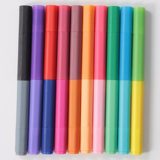 Water Ink Hex Twin Pen 10 Pieces Set