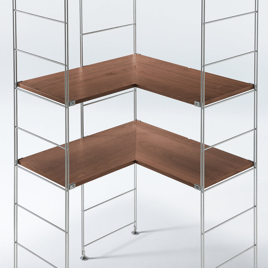 SUS Shelving Unit Additional Corner Shelf - Walnut