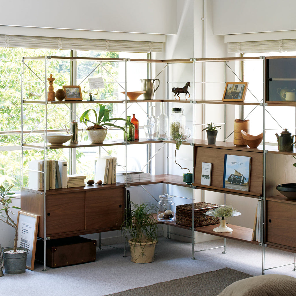 SUS Shelving Unit Additional Corner Shelf - Walnut