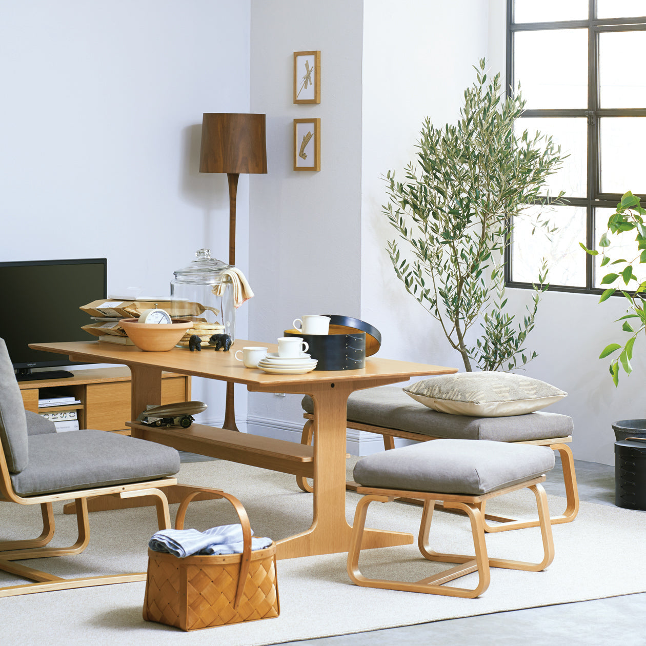 Living Dining Bench 1 - Oak Cover Sold Separately