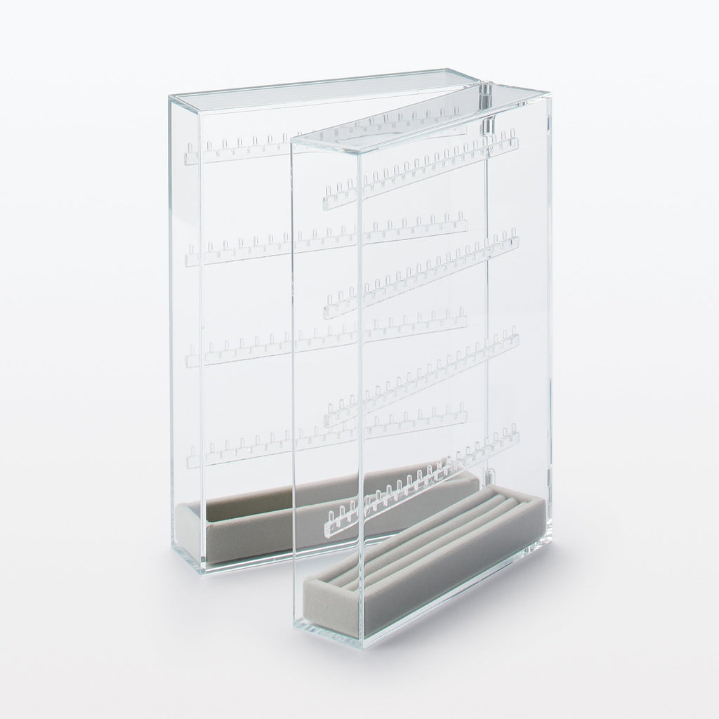 Acrylic Stand Case for Earrings & Necklace Double Sided