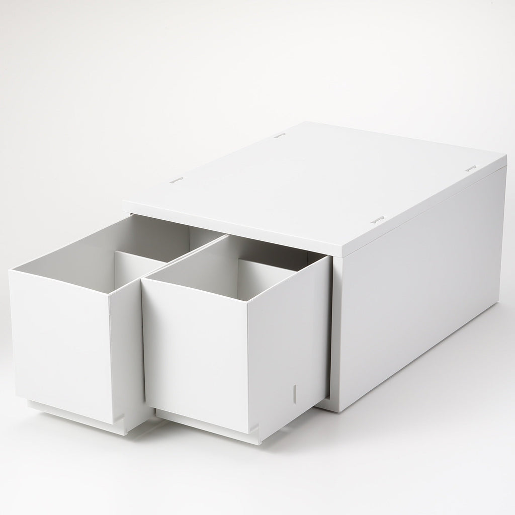 Polypropylene Case 2 Drawer - Deep W10.2 x D14.6 x H6.9
