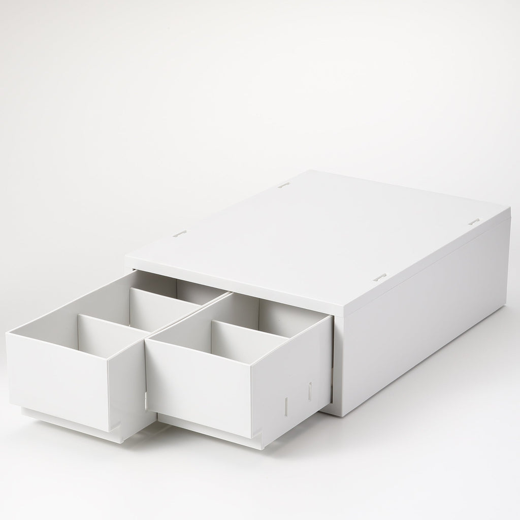 Polypropylene Case 2 Drawer - Shallow W10.2 x D14.6 x H4.7