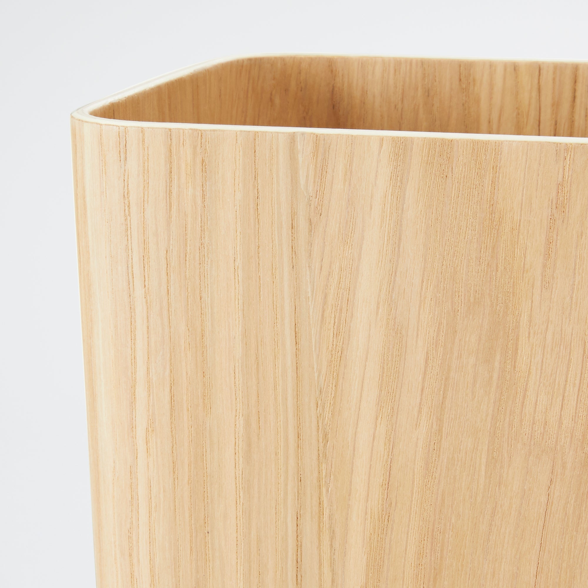 Oak Dust Bin with Wire Frame - No Lid