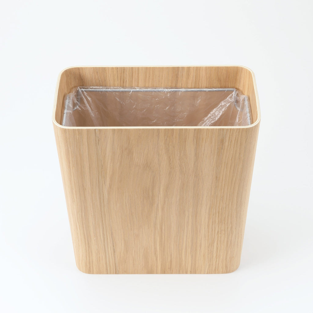 Oak Dust Bin with Wire Frame - No Lid