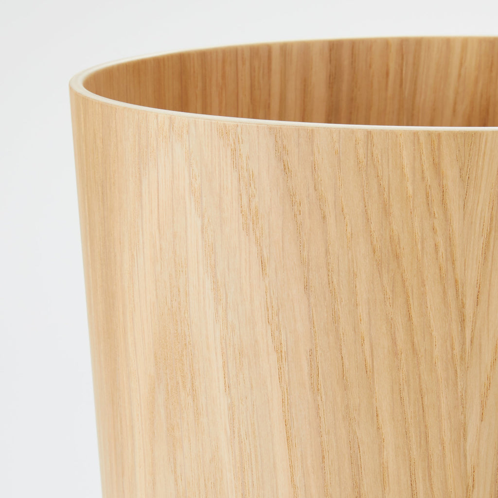 Oak Dust Bin with Wire Frame - No Lid