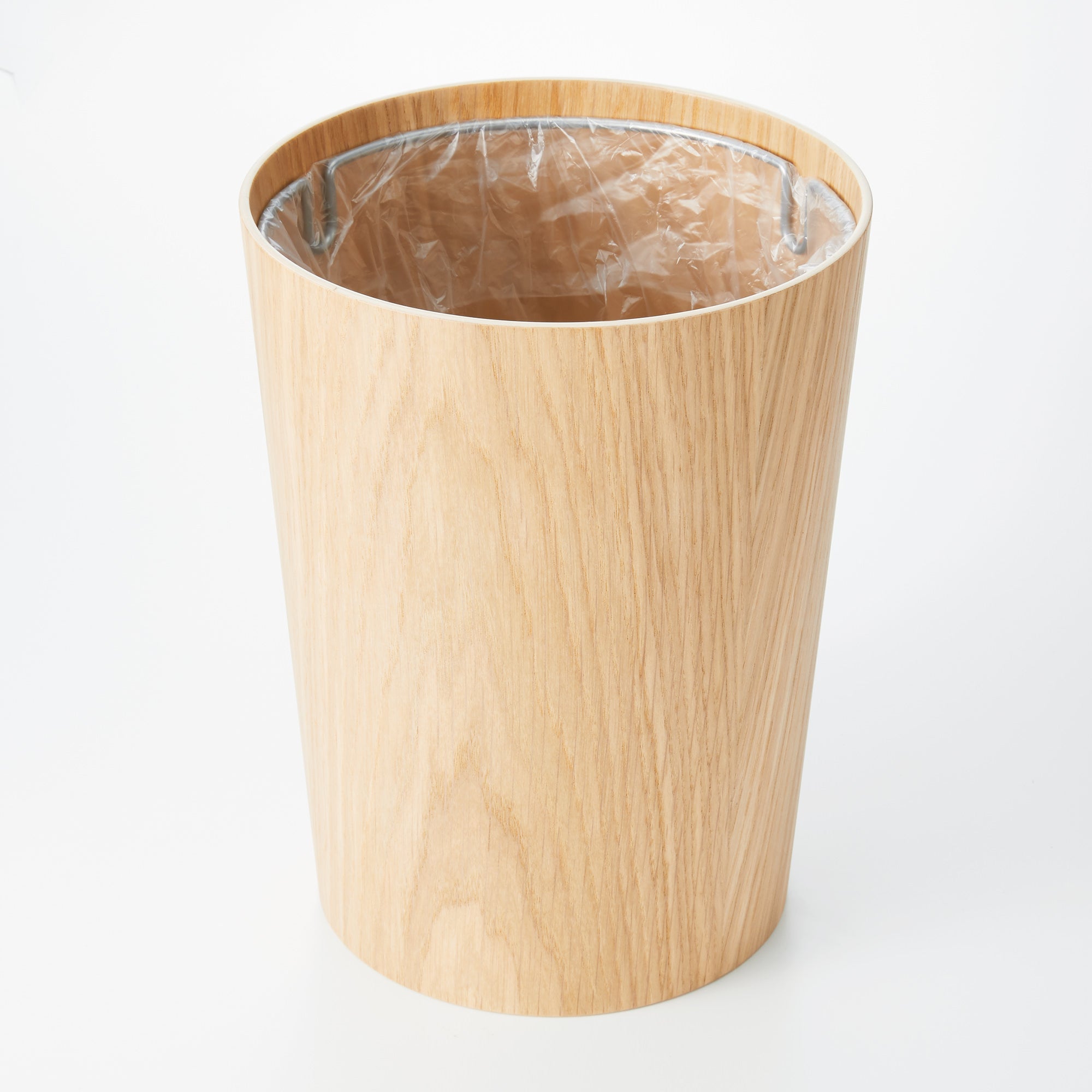 Oak Dust Bin with Wire Frame - No Lid