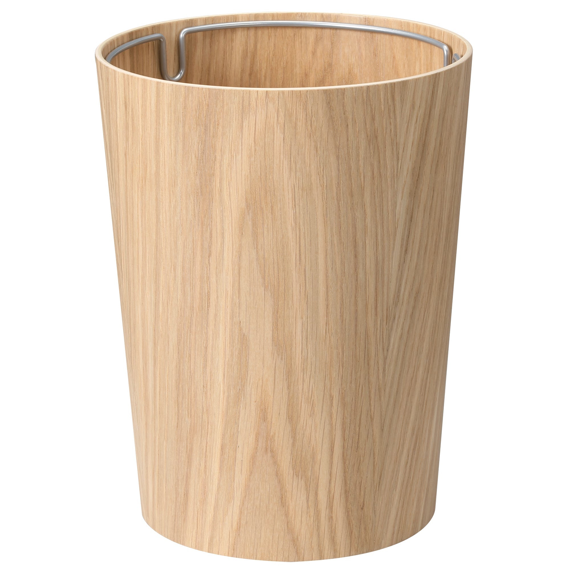 Oak Dust Bin with Wire Frame - No Lid