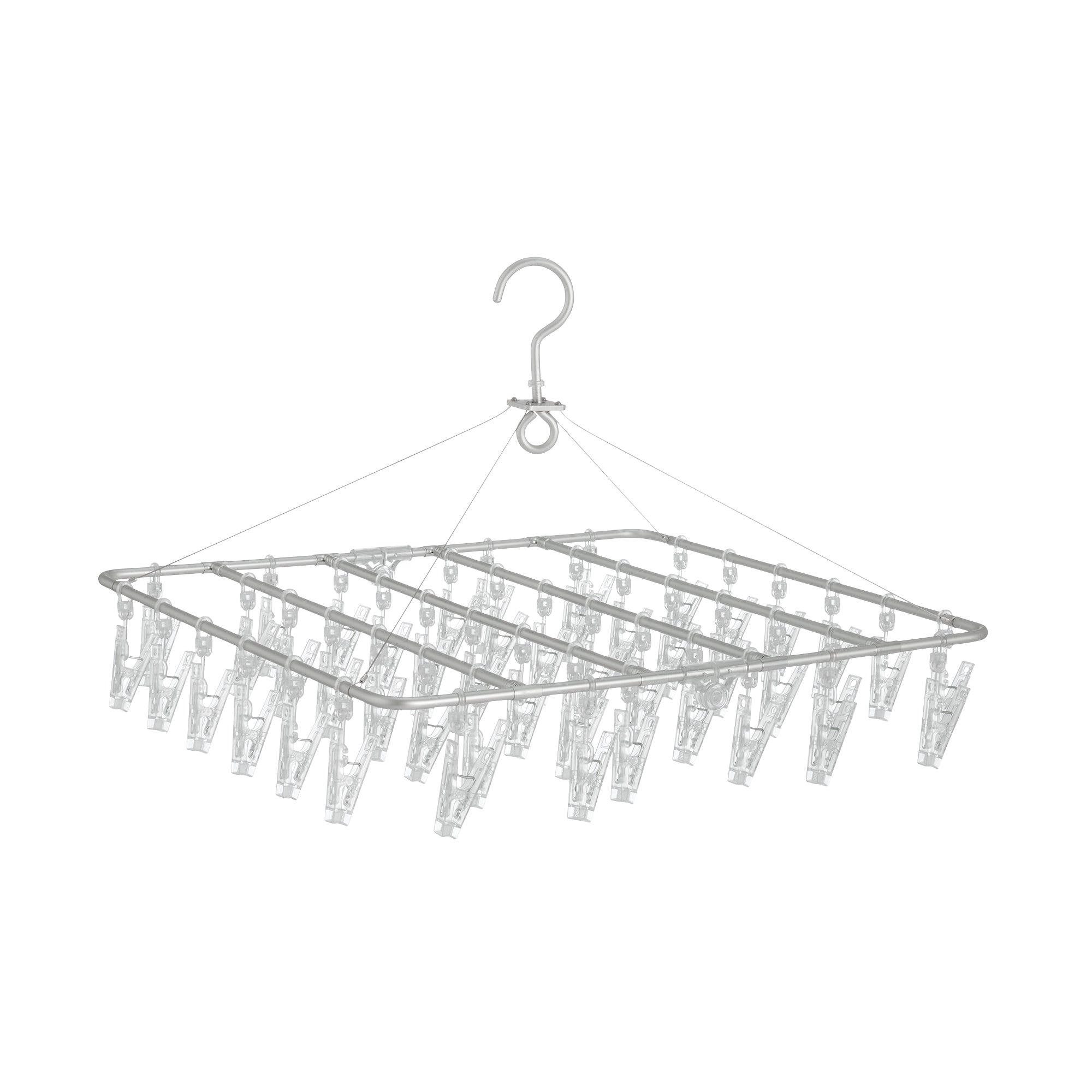 Aluminum Square Hanger with Pegs M 49x45cm