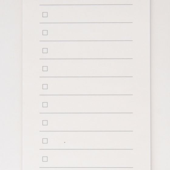 Planting Tree Paper Check List
