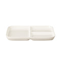 Beige Porcelain Square Plate with Partition