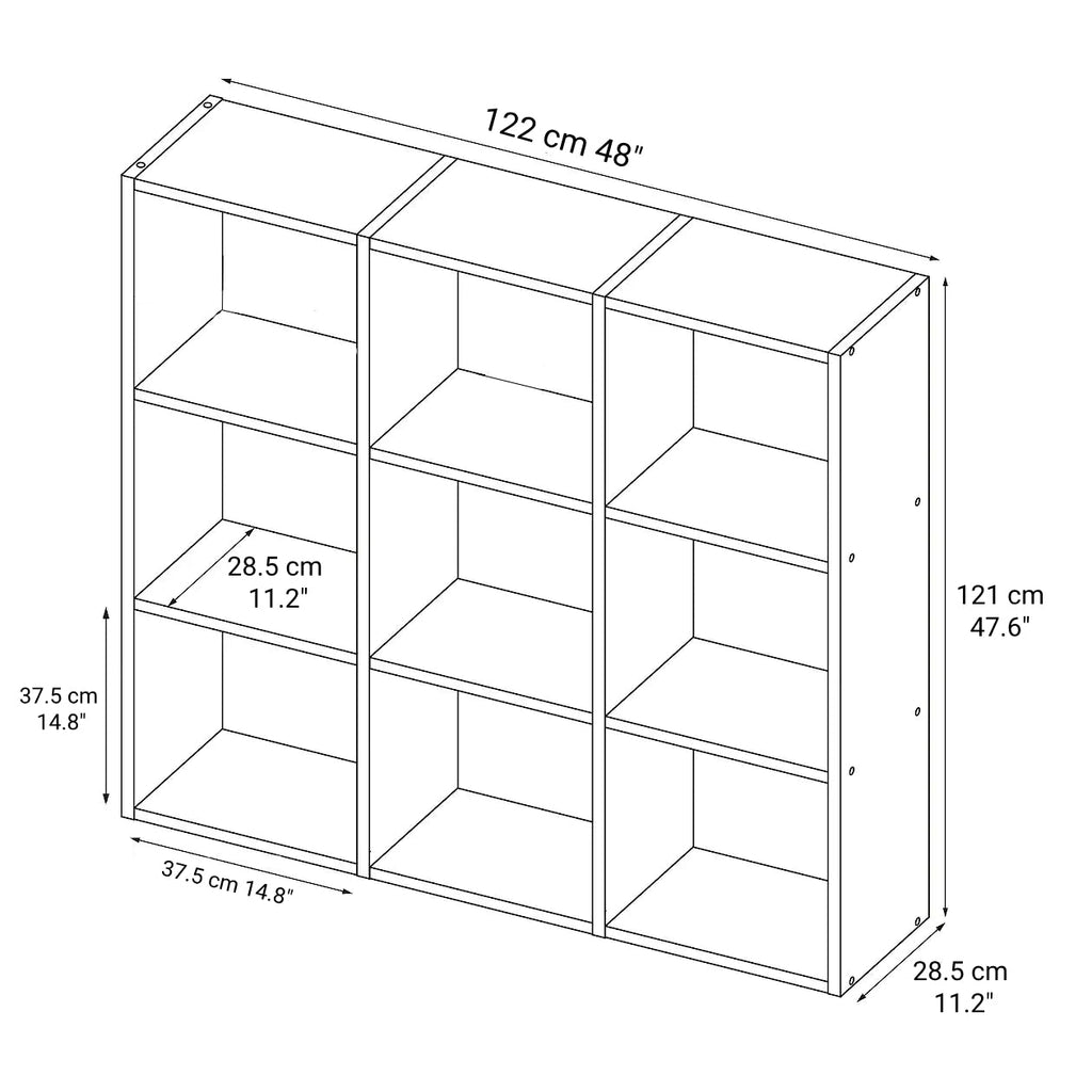 Stacking Shelf - Oak - 3 x 3