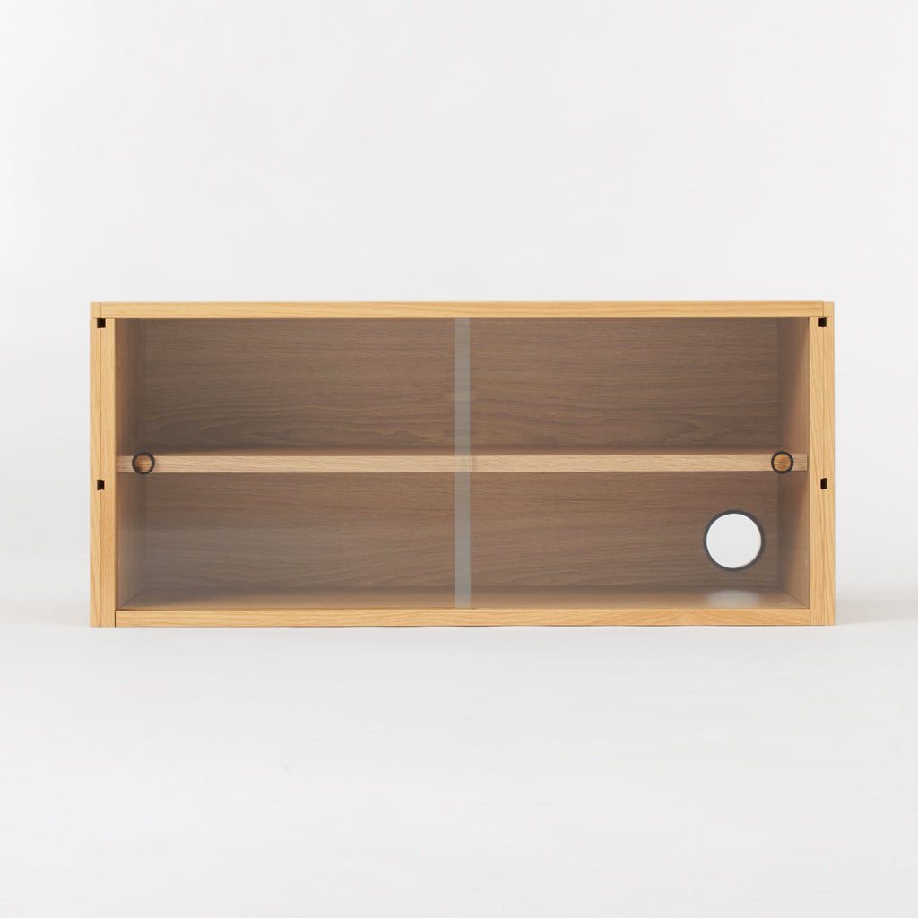 SUS Shelving Unit - Box with Glass Door - Oak