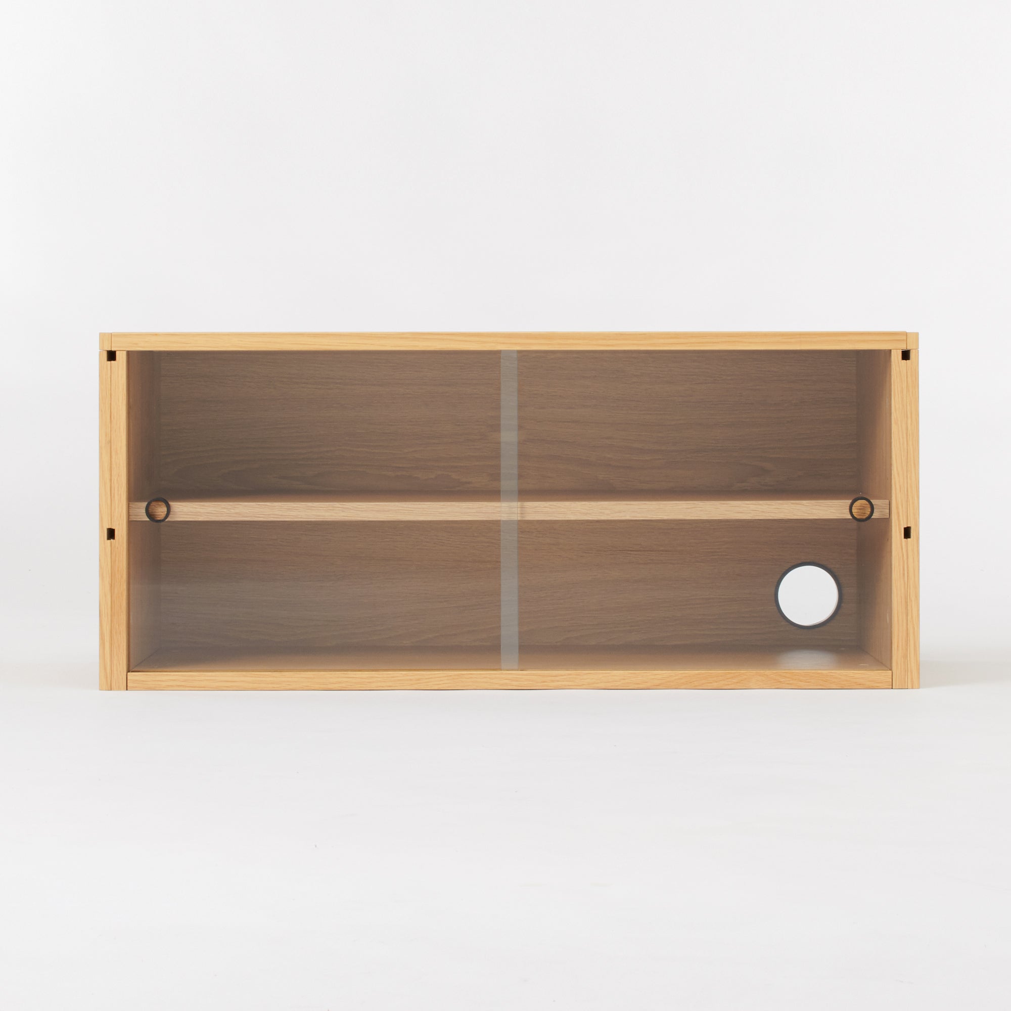 SUS Shelving Unit - Box with Glass Door - Oak