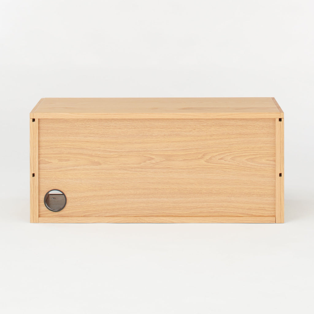 SUS Shelving Unit - Box with Glass Door - Oak