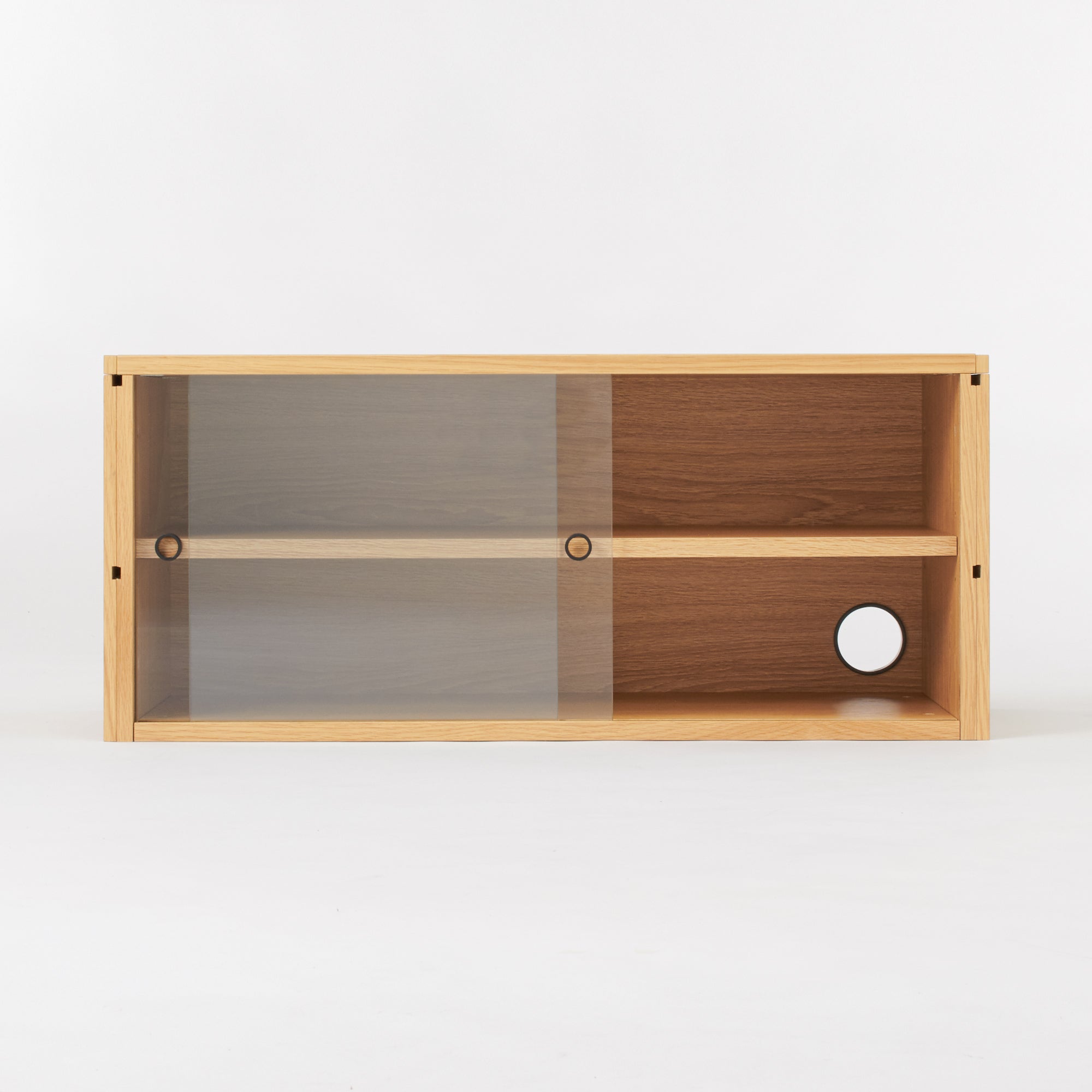SUS Shelving Unit - Box with Glass Door - Oak