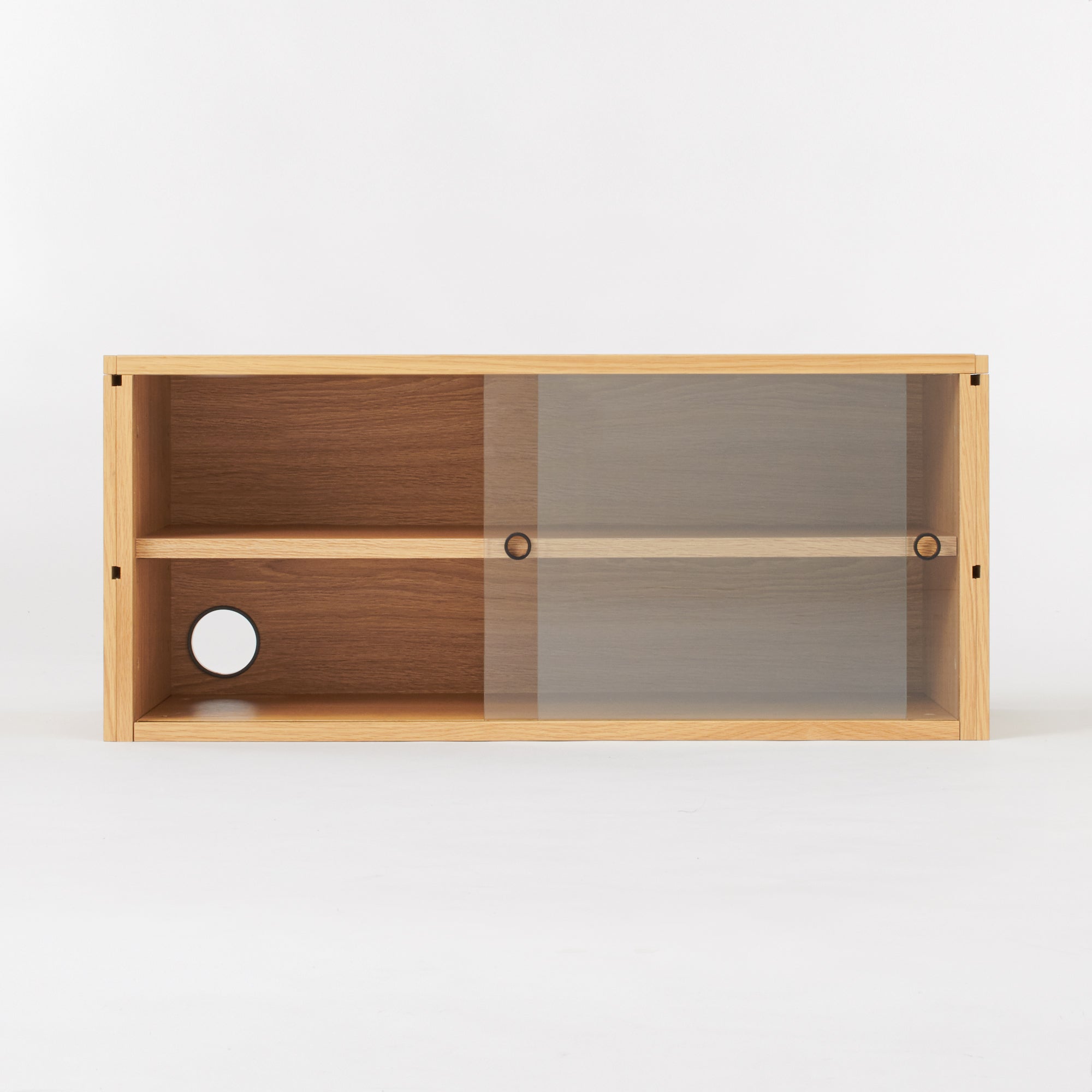 SUS Shelving Unit - Box with Glass Door - Oak