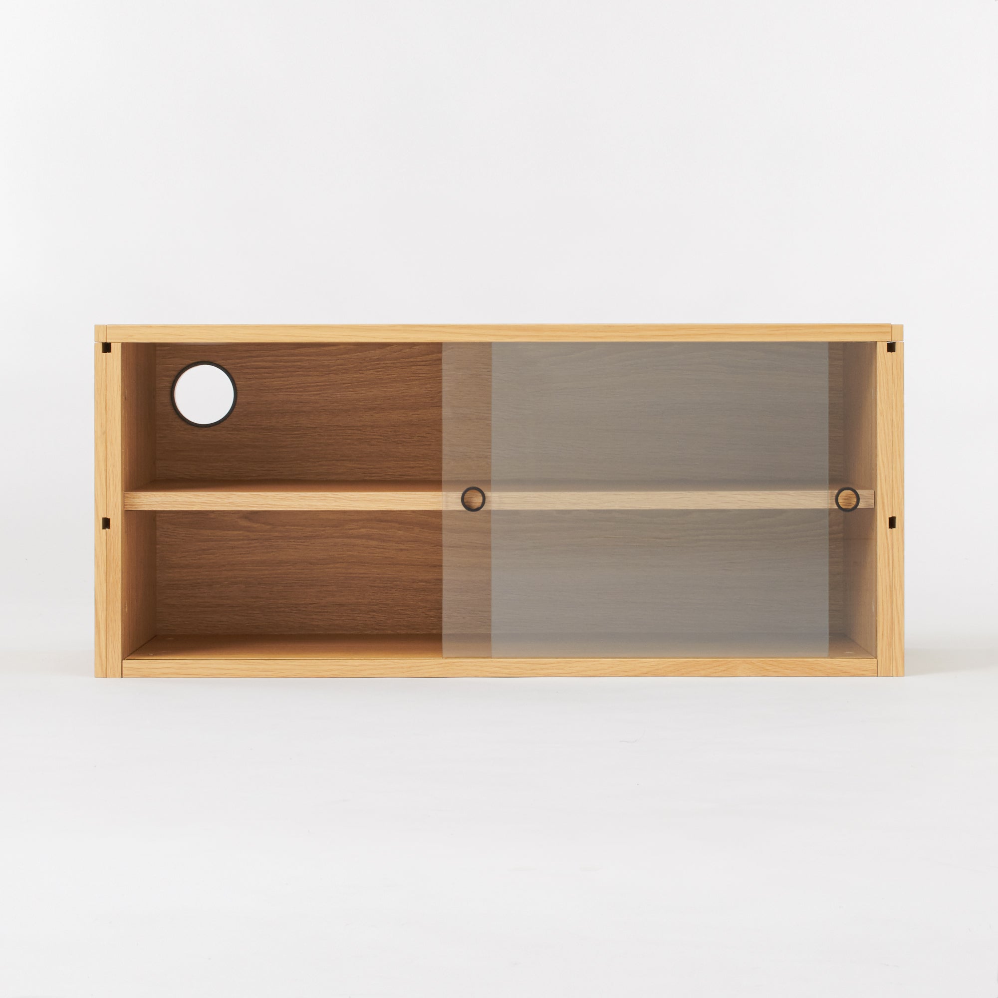 SUS Shelving Unit - Box with Glass Door - Oak