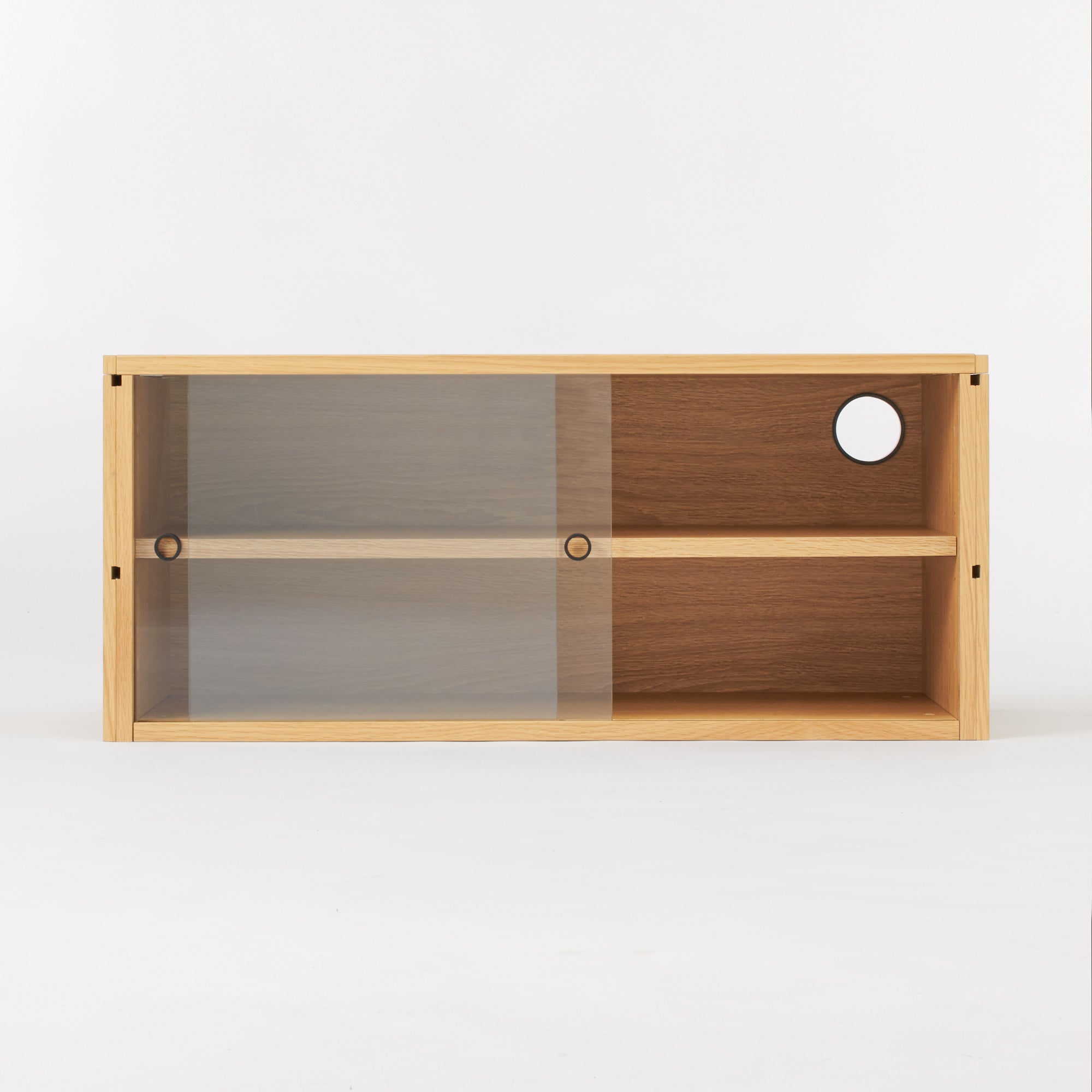 SUS Shelving Unit - Box with Glass Door - Oak