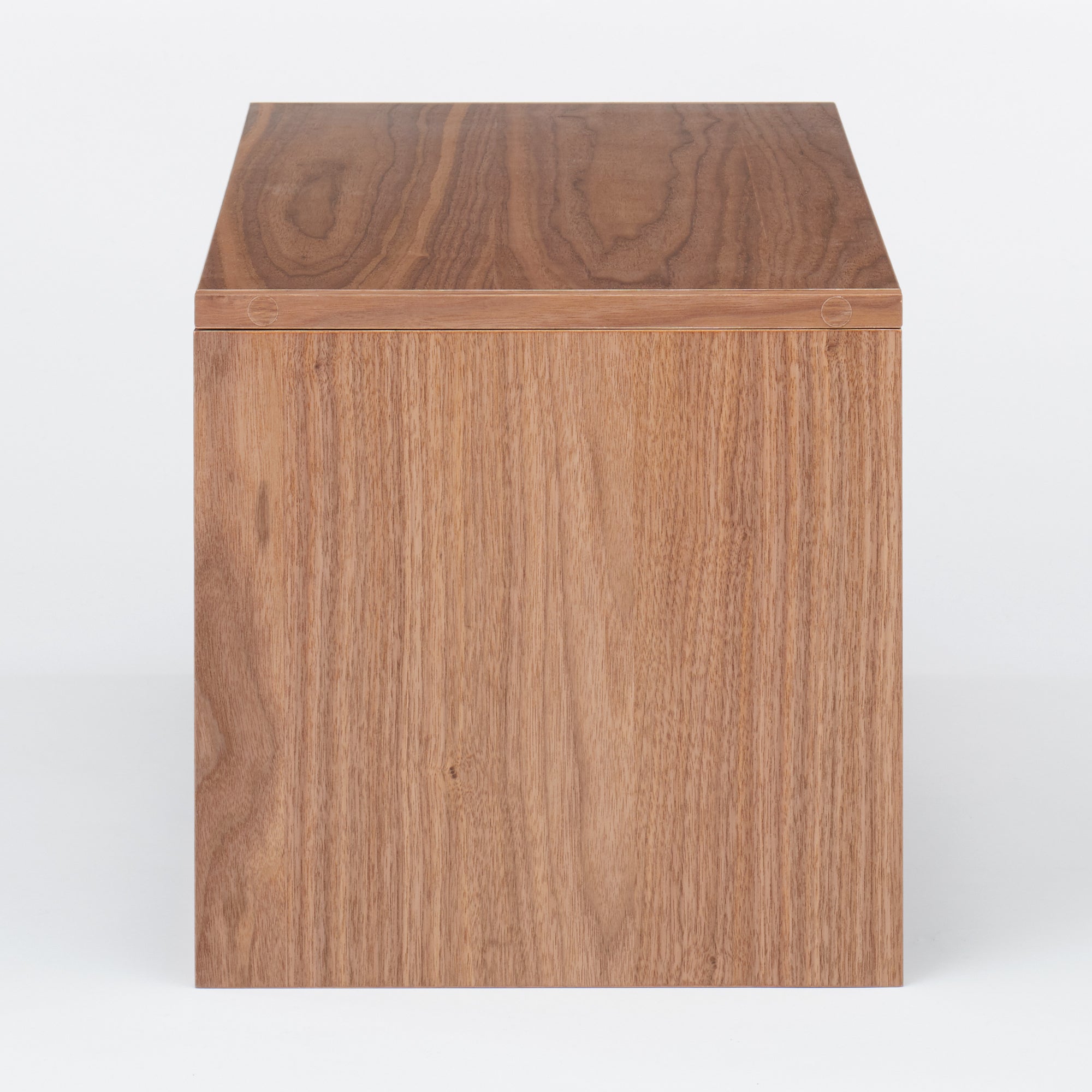 SUS Shelving Unit Box with Glass Door - Walnut