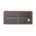 SUS Shelving Unit Box with Glass Door - Walnut