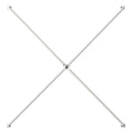 SUS Shelving Unit Side Cross Bars - White Gray 2 Pack