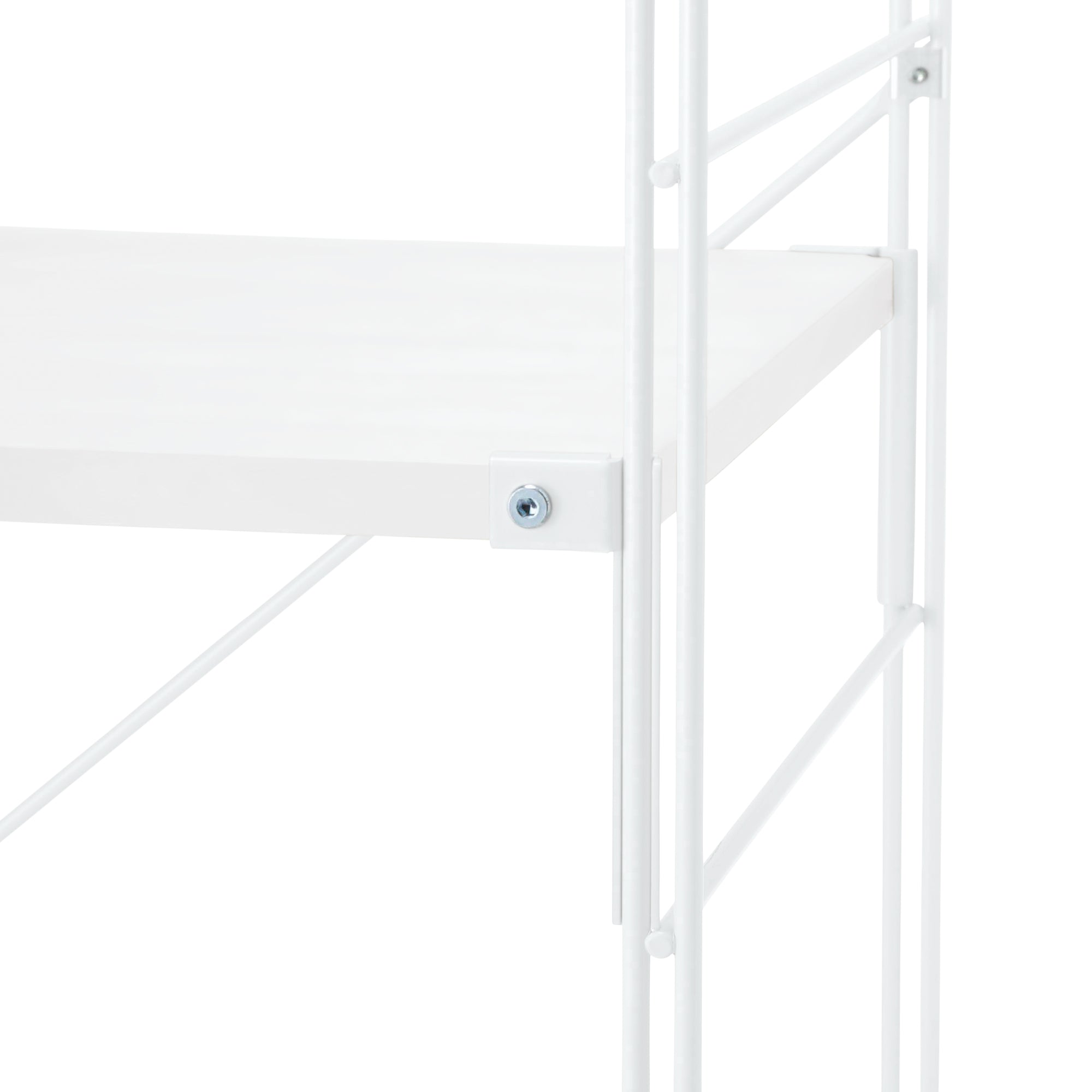 SUS Shelving Unit Height Adjustable Bracket - White Gray
