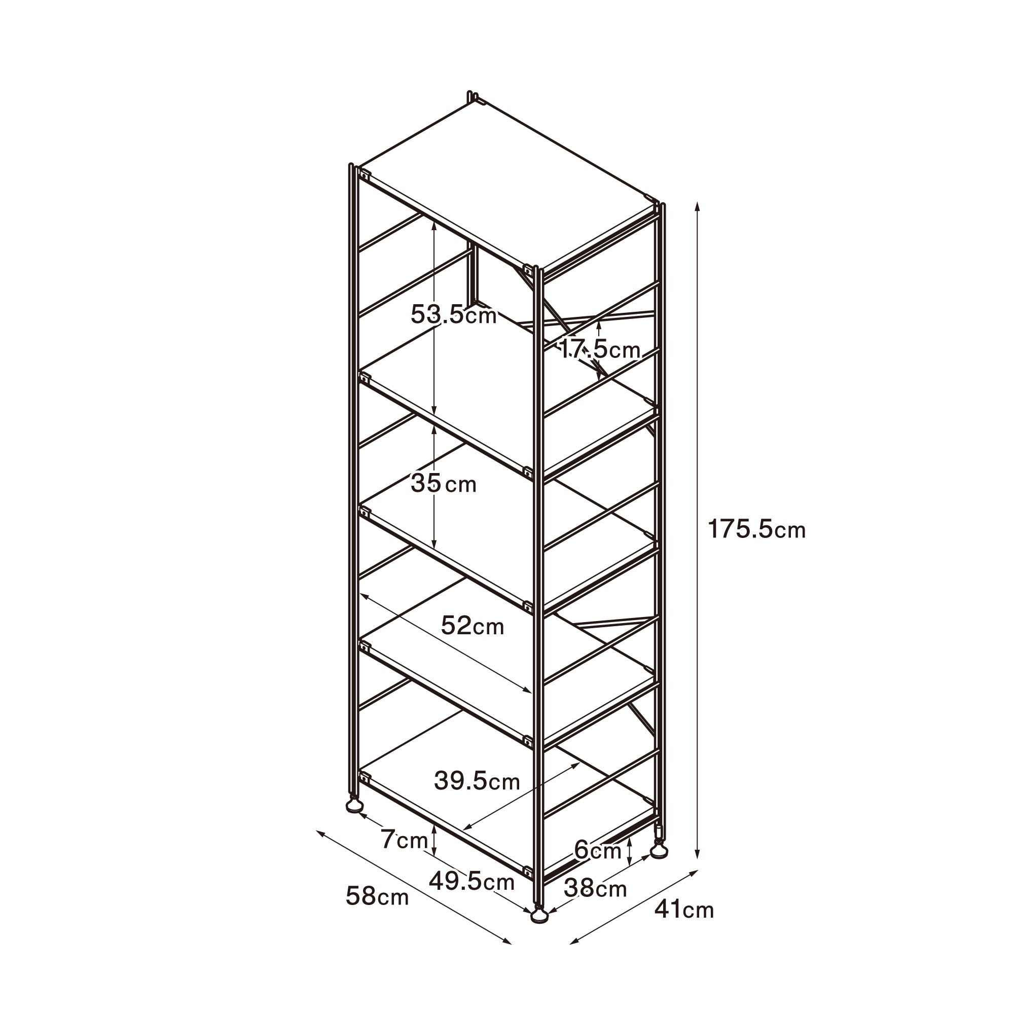 SUS Shelving Unit - Light Gray - Regular - Large