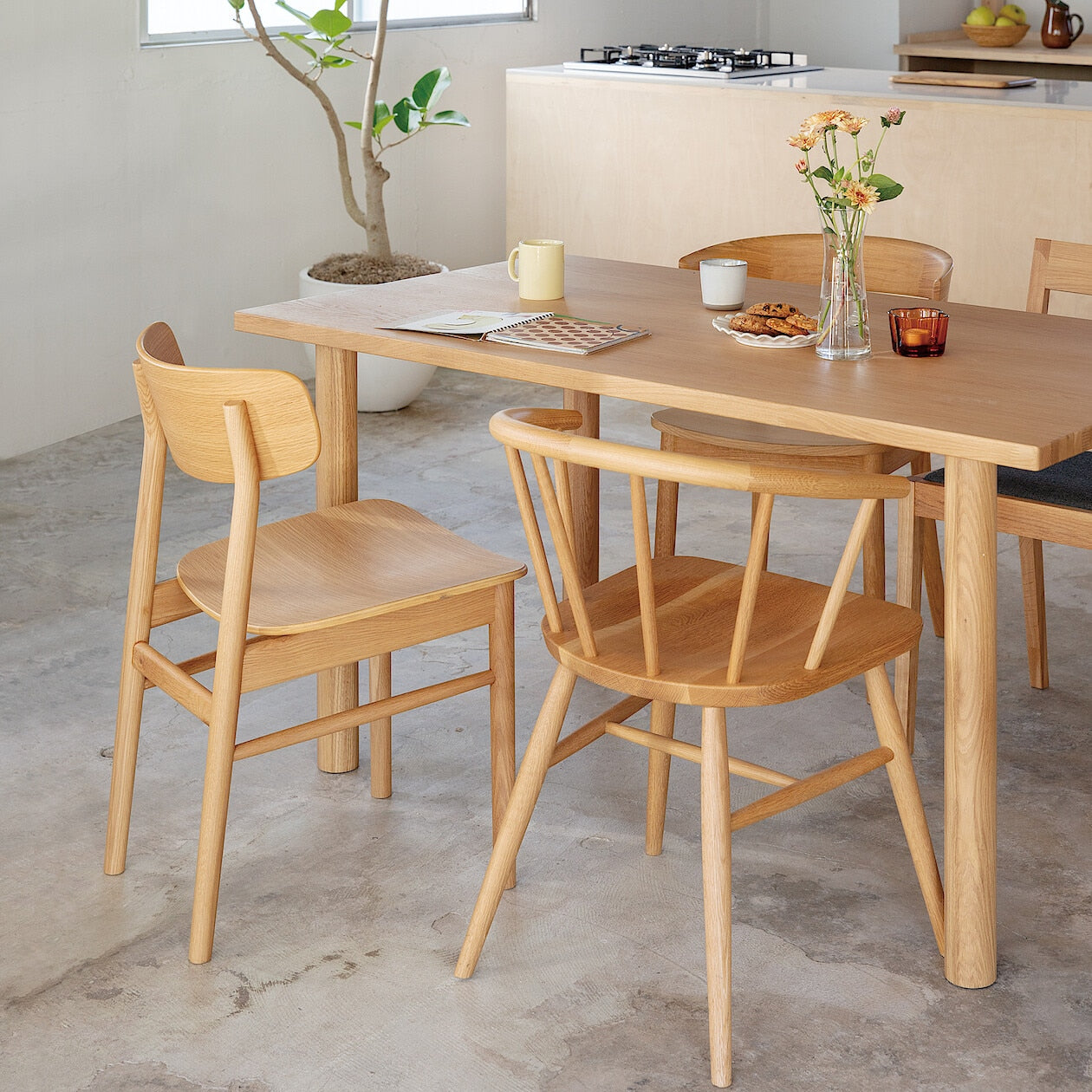 [HD] Oak Round Chair