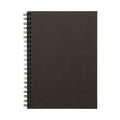 B6 Recycled Paper Double Ring Blank Notebook - Dark Gray