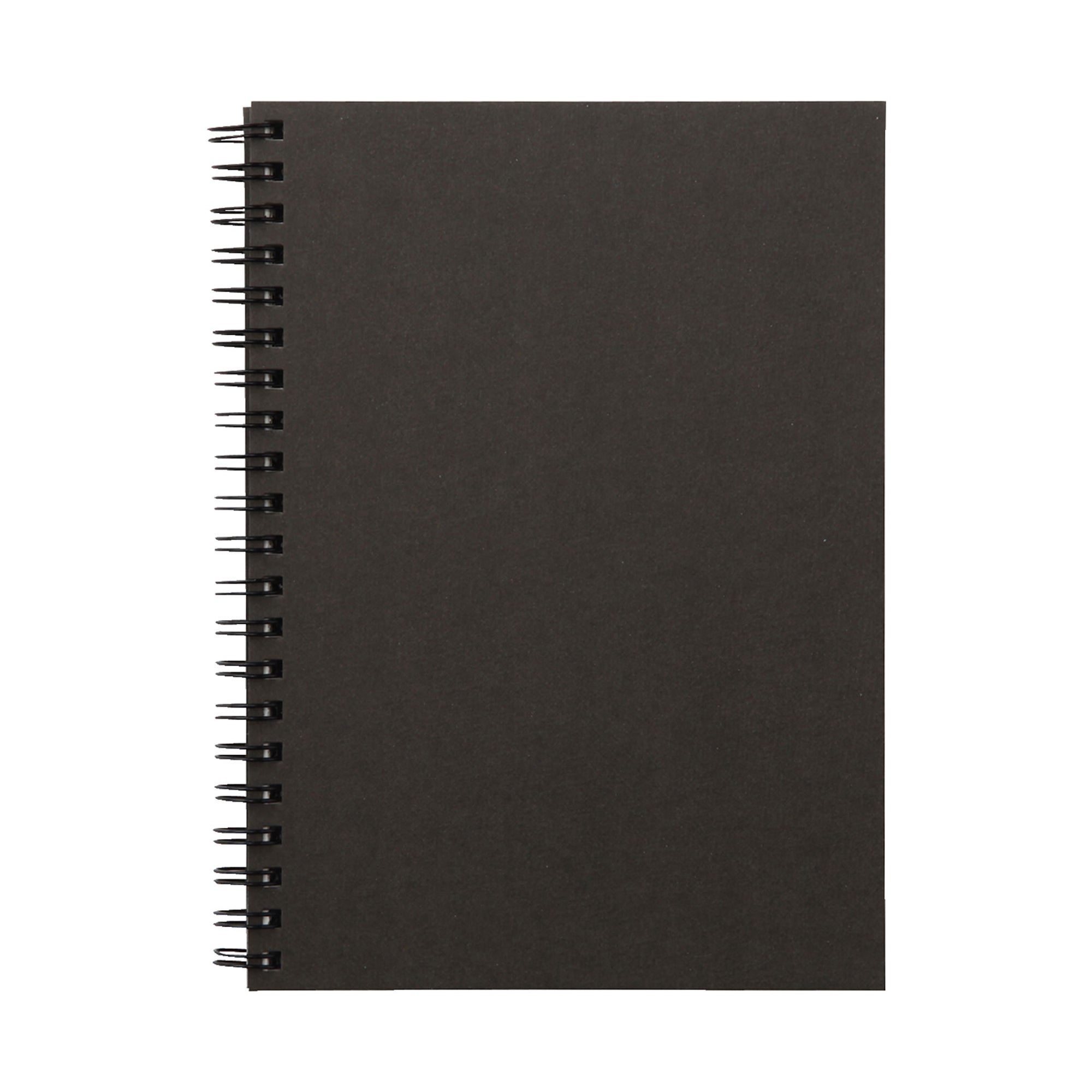 B6 Recycled Paper Double Ring Blank Notebook - Dark Gray