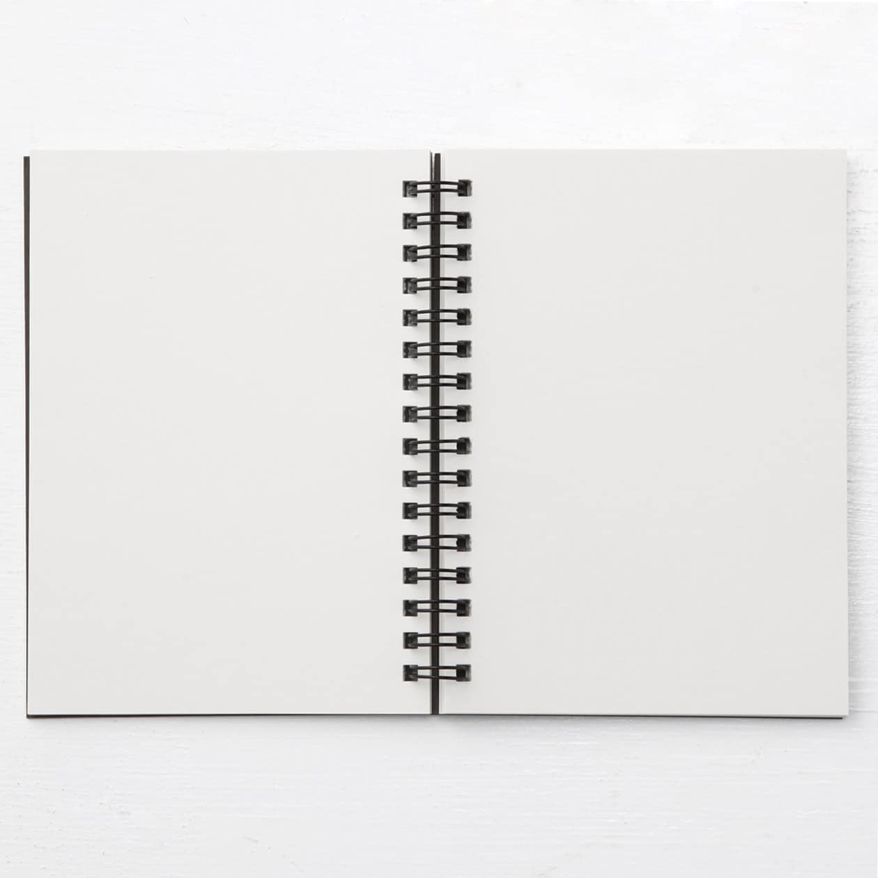 A6 Recycled Paper Double Ring Blank Notebook - Dark Gray Secondary image