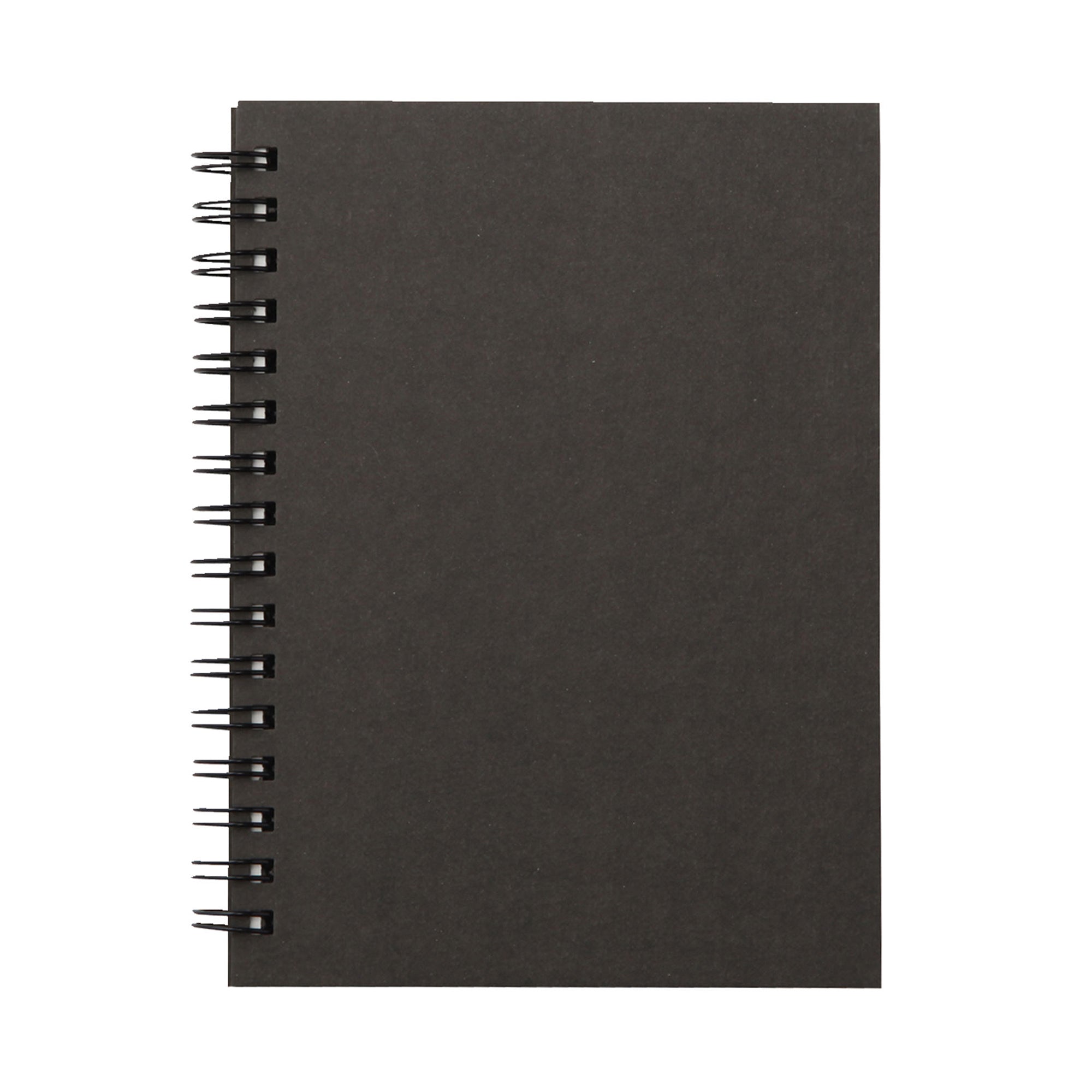A6 Recycled Paper Double Ring Blank Notebook - Dark Gray Main image