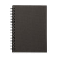 A6 Recycled Paper Double Ring Blank Notebook - Dark Gray