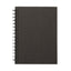 A6 Recycled Paper Double Ring Blank Notebook - Dark Gray