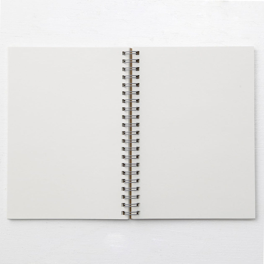 B6 Wirebound Notebook Plain Beige